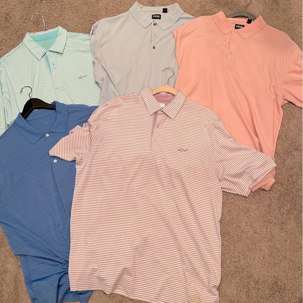 Men’s Golf Shirts. Ping and Greg Norman.